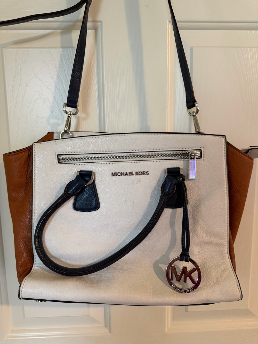 Michael Kors Large Colorblock Leather Satchel –